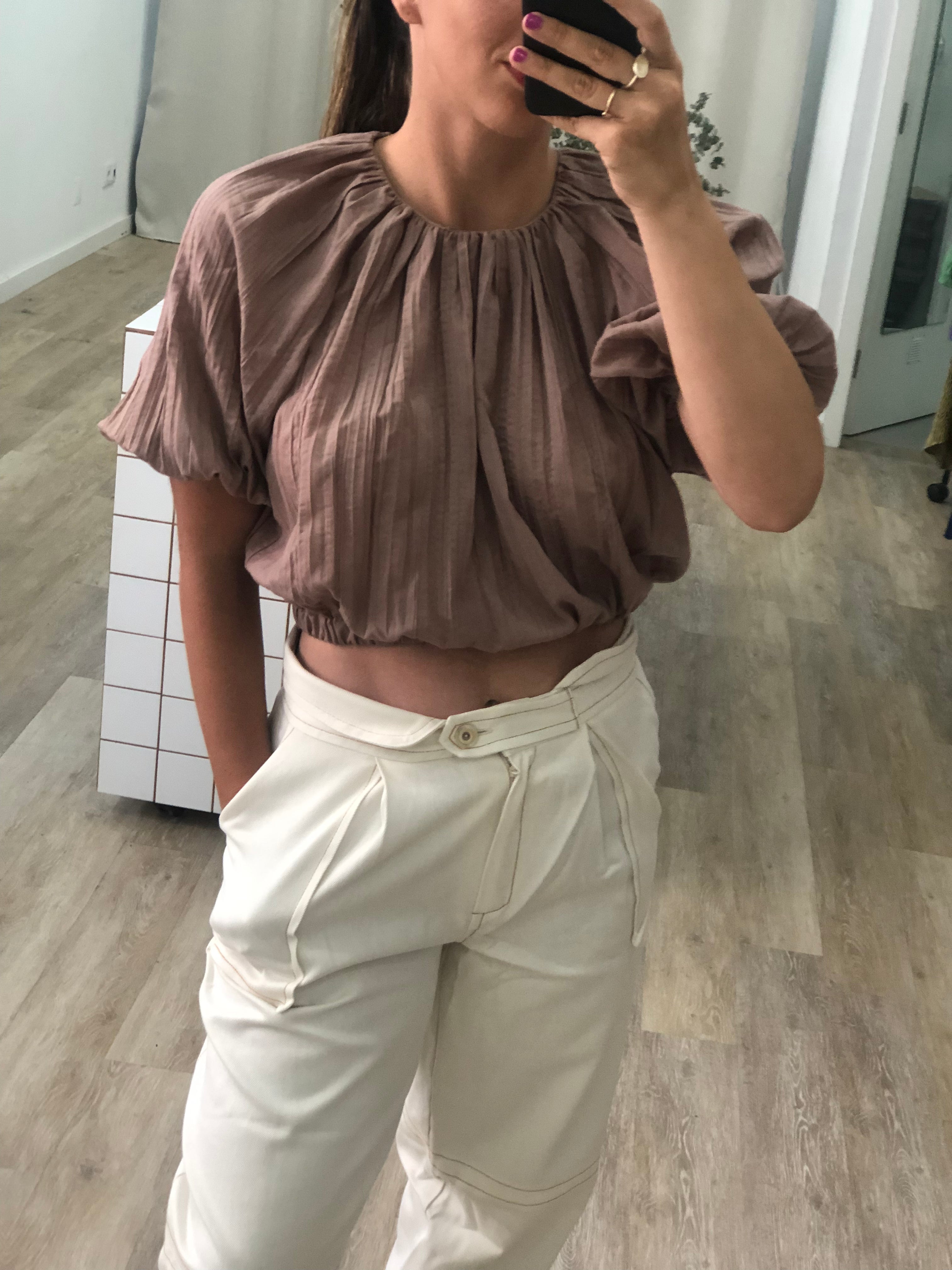 Lucia | Bluse mit Luftiger Silhouette und Romantischen Ballonärmeln für Damen
