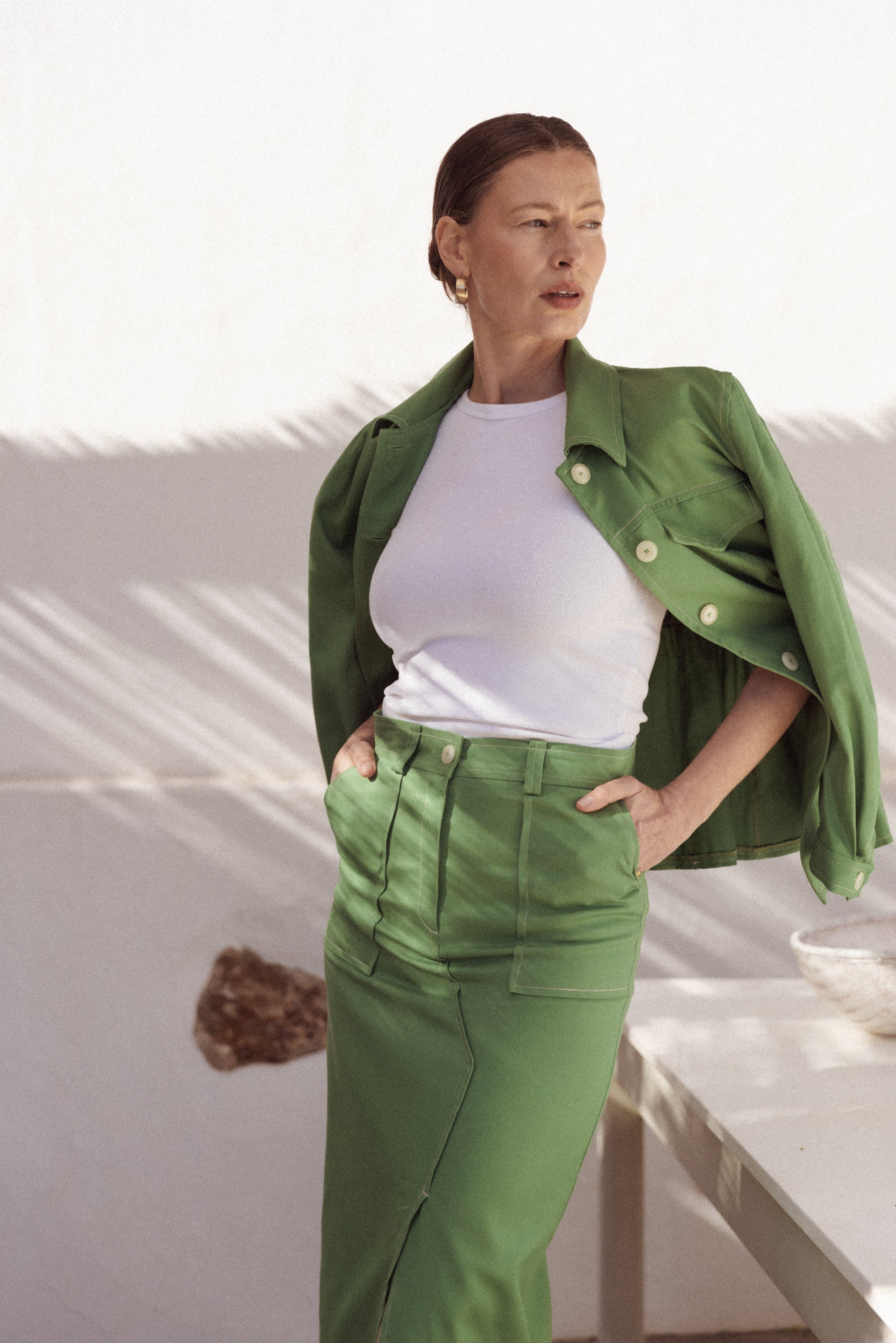 Luna | Jacke mit eleganten Ballonärmeln und kontrastierenden Nähten für Frauen