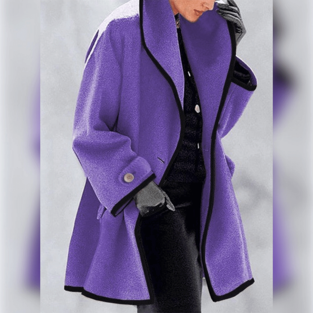 Liora | Mantel mit Elegantem Design und Handgefertigten Highlights für Frauen