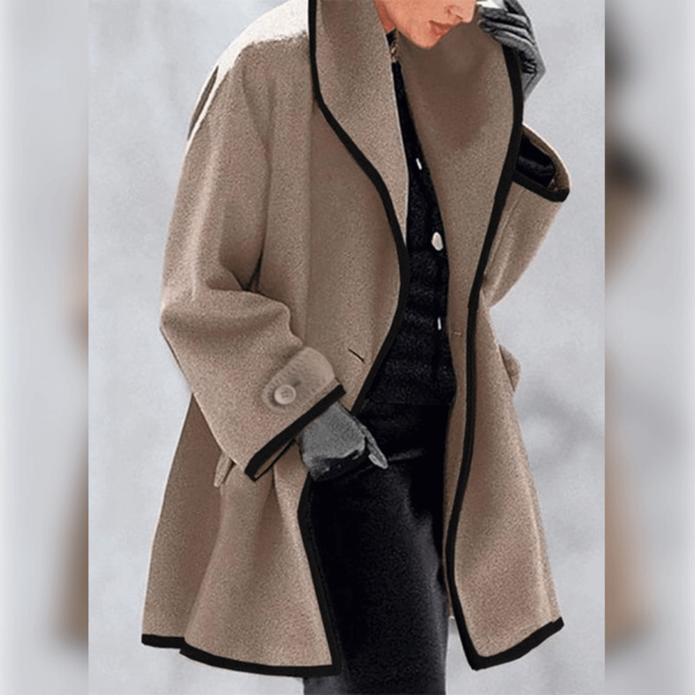 Liora | Mantel mit Elegantem Design und Handgefertigten Highlights für Frauen