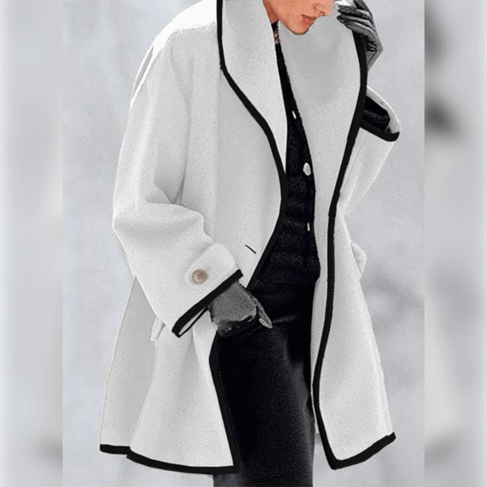Liora | Mantel mit Elegantem Design und Handgefertigten Highlights für Frauen