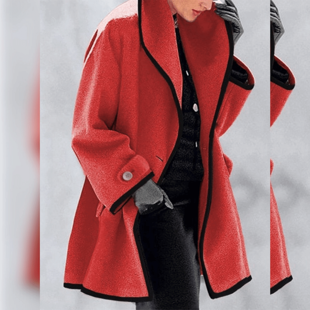 Liora | Mantel mit Elegantem Design und Handgefertigten Highlights für Frauen