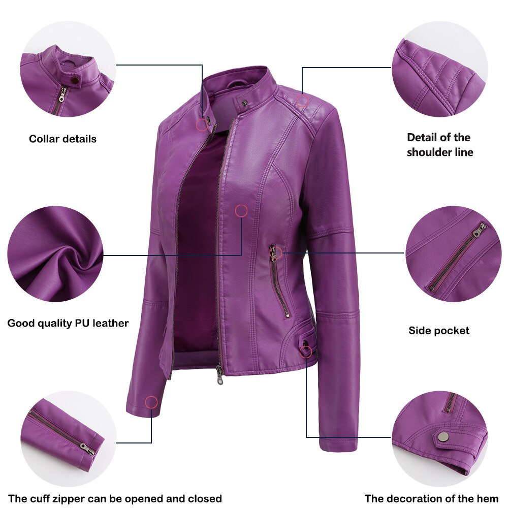 Livia | Bikerjacke mit Elegantem Design und Hochwertigem Kunstleder für Damen