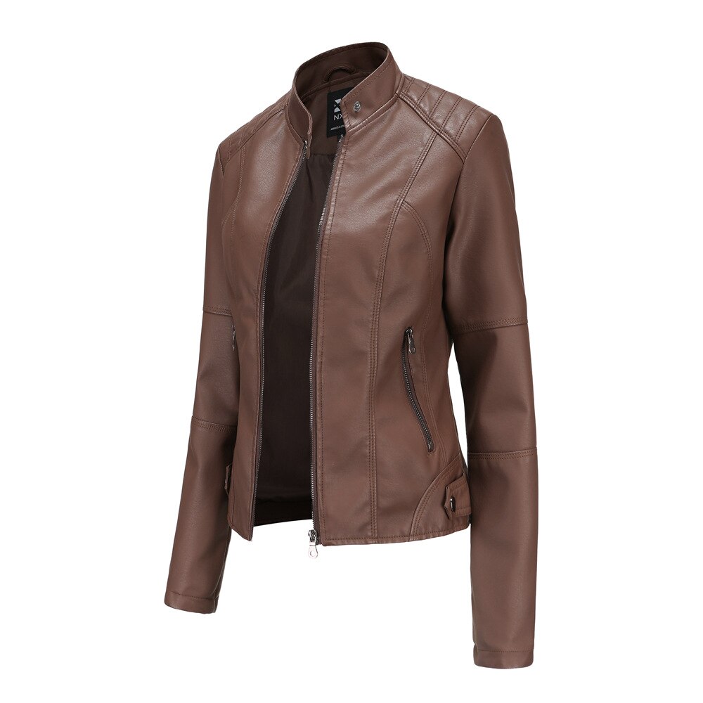 Livia | Bikerjacke mit Elegantem Design und Hochwertigem Kunstleder für Damen