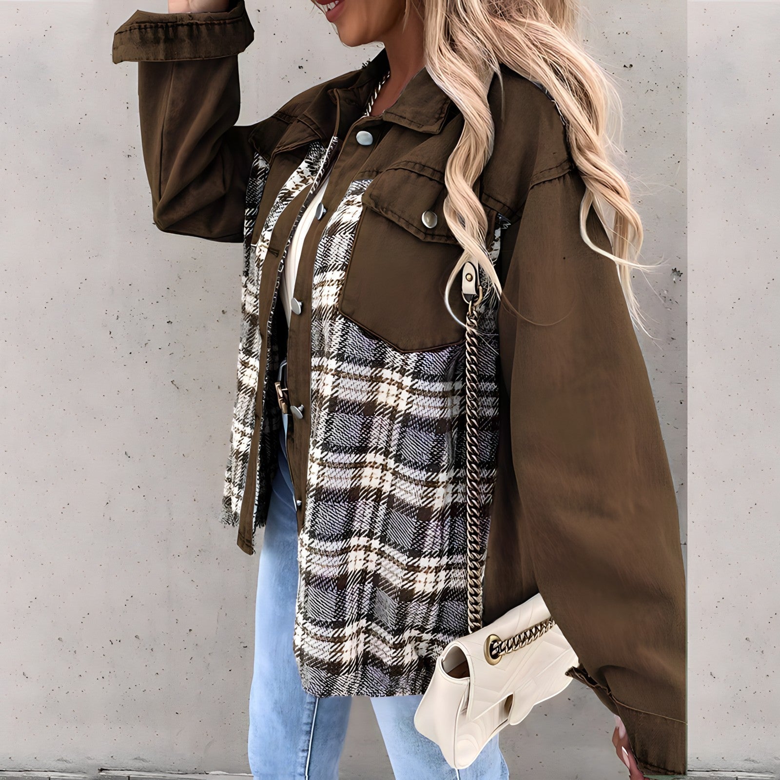 Lena | Karierte Jacke mit Trendigem Design und Hohem Tragekomfort für Damen