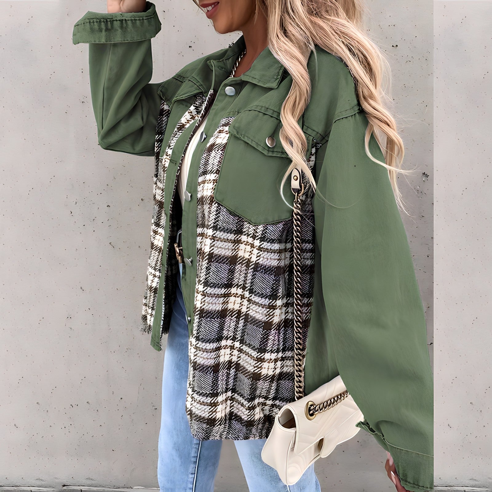 Lena | Karierte Jacke mit Trendigem Design und Hohem Tragekomfort für Damen