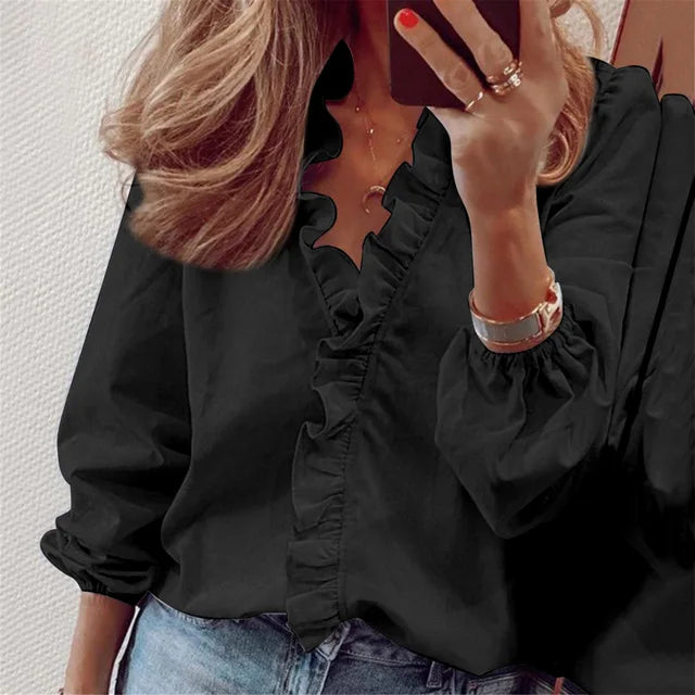 Liora | Sommerbluse mit Leichtem Tragegefühl und Eleganten Rüschen für Damen