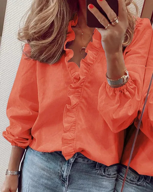 Liora | Sommerbluse mit Leichtem Tragegefühl und Eleganten Rüschen für Damen