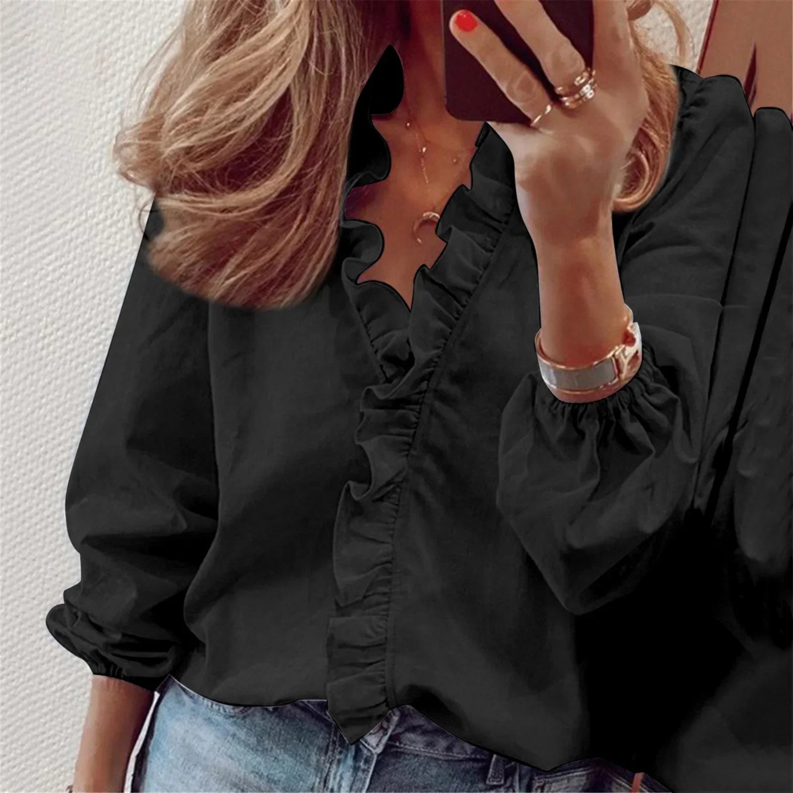 Liora | Sommerbluse mit Leichtem Tragegefühl und Eleganten Rüschen für Damen