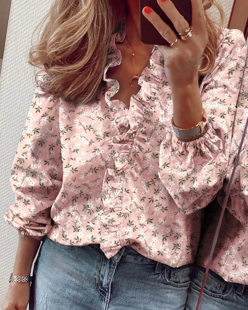 Liora | Sommerbluse mit Leichtem Tragegefühl und Eleganten Rüschen für Damen