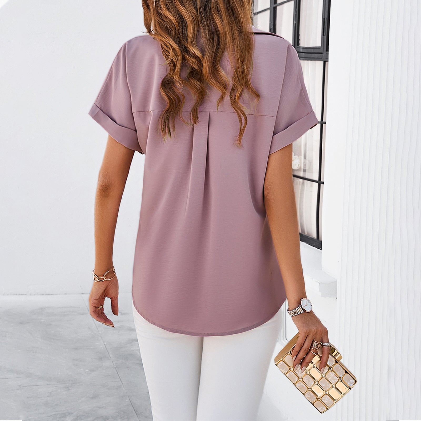 Livia | Hemd mit Luxuriösem Material und Pflegeleichter Handhabung für Frauen im Frühling/Sommer