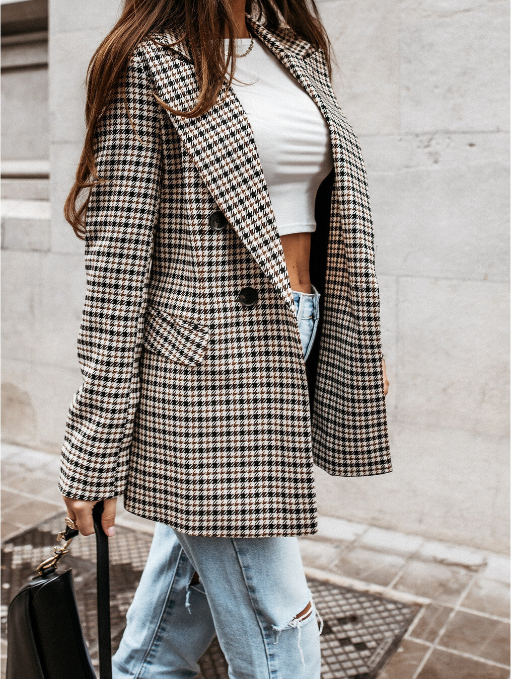 Celestina | Blazer mit taillierter Passform und klassischem Karomuster für Frauen