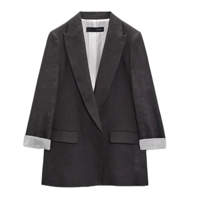 Celestia | Blazer mit Elegantem Multicolor-Design und Bedruckten Ärmeln für Damen