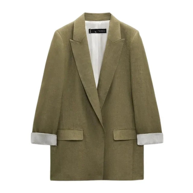 Celestia | Blazer mit Elegantem Multicolor-Design und Bedruckten Ärmeln für Damen
