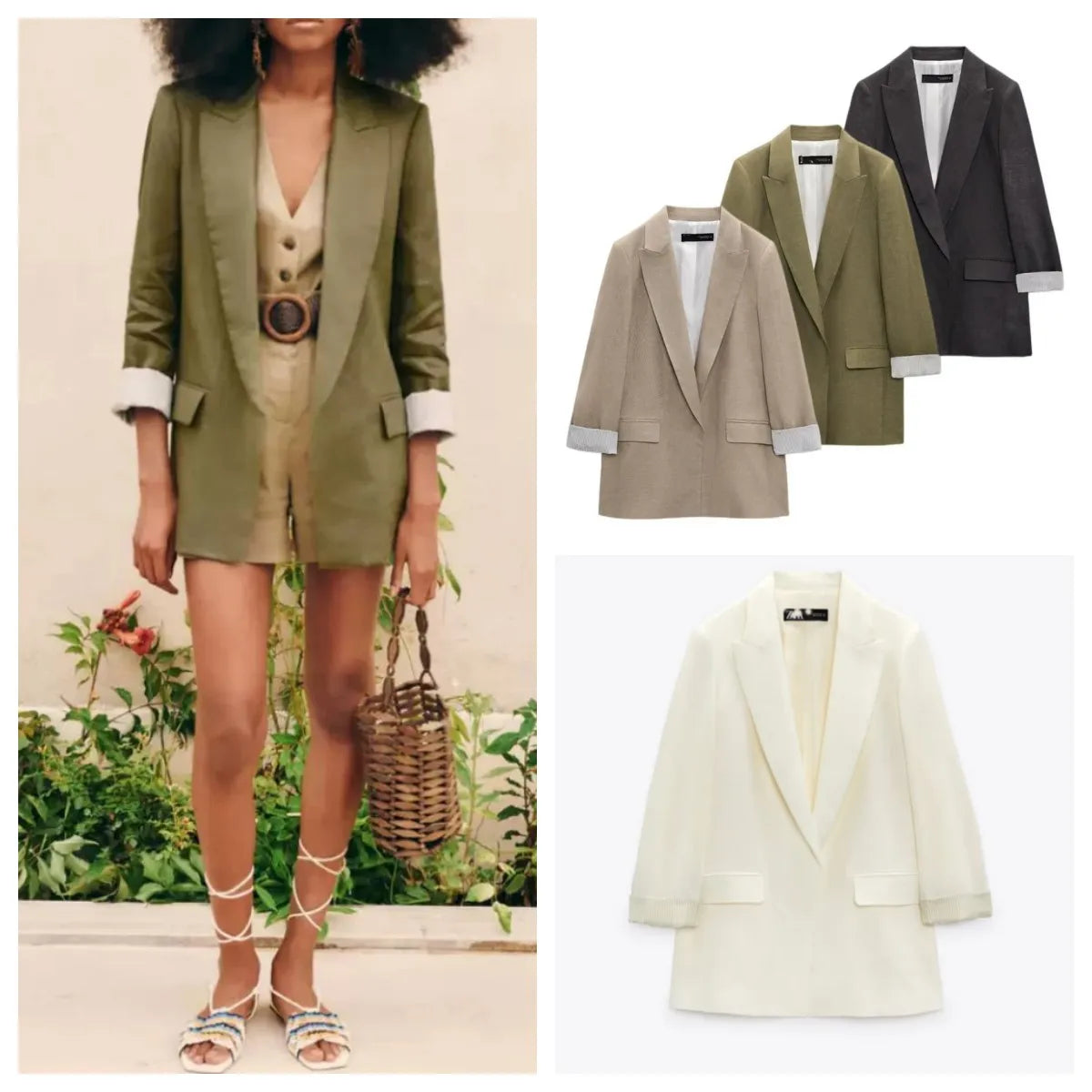 Celestia | Blazer mit Elegantem Multicolor-Design und Bedruckten Ärmeln für Damen