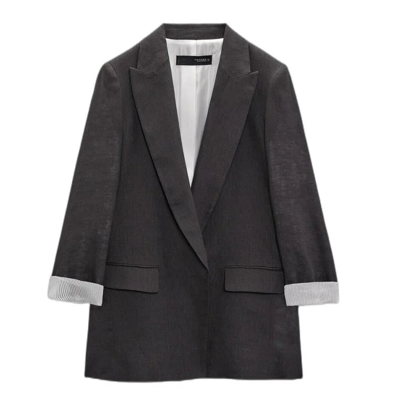 Celestia | Blazer mit Elegantem Multicolor-Design und Bedruckten Ärmeln für Damen