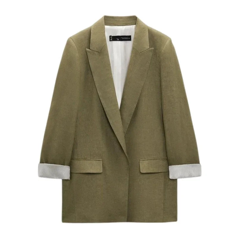 Celestia | Blazer mit Elegantem Multicolor-Design und Bedruckten Ärmeln für Damen