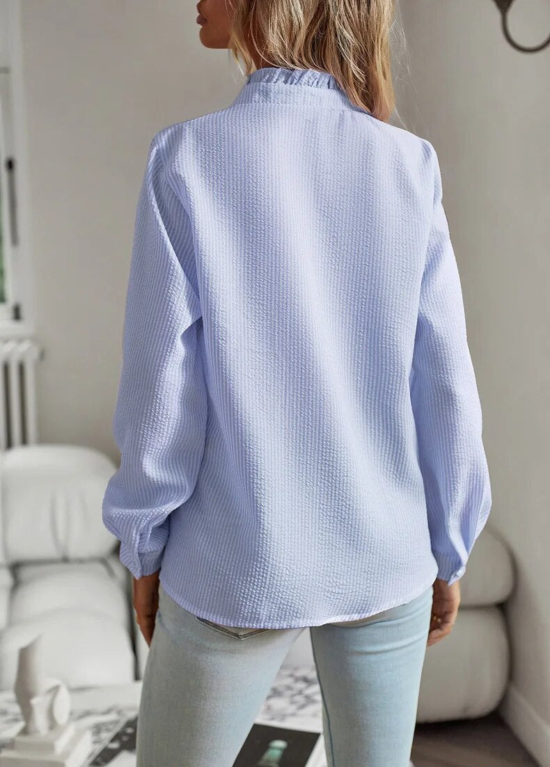 Zephyr Bluse | Elegantes Hemd für Frauen mit Rüschen