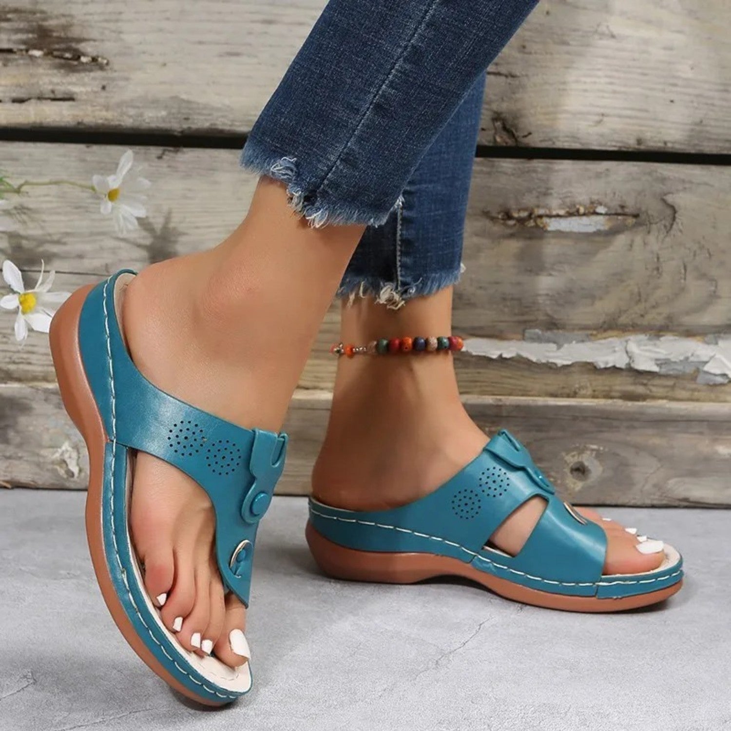 VIDA Damen Sandalen mit offener Zehenpartie und hohlem Design