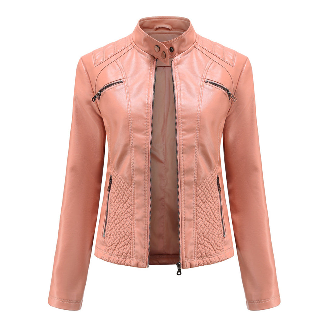 Livia | Lederjacke mit Eleganten Details und Vielseitigem Styling für Frauen