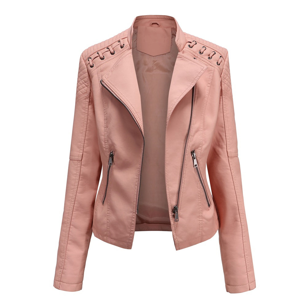 Celeste | Lederjacke mit Eleganter Verarbeitung und Femininer Passform für Herbst/Frühling