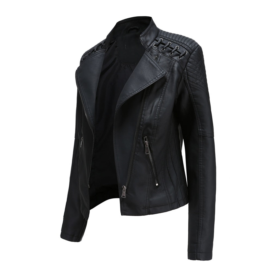 Celeste | Lederjacke mit Eleganter Verarbeitung und Femininer Passform für Herbst/Frühling