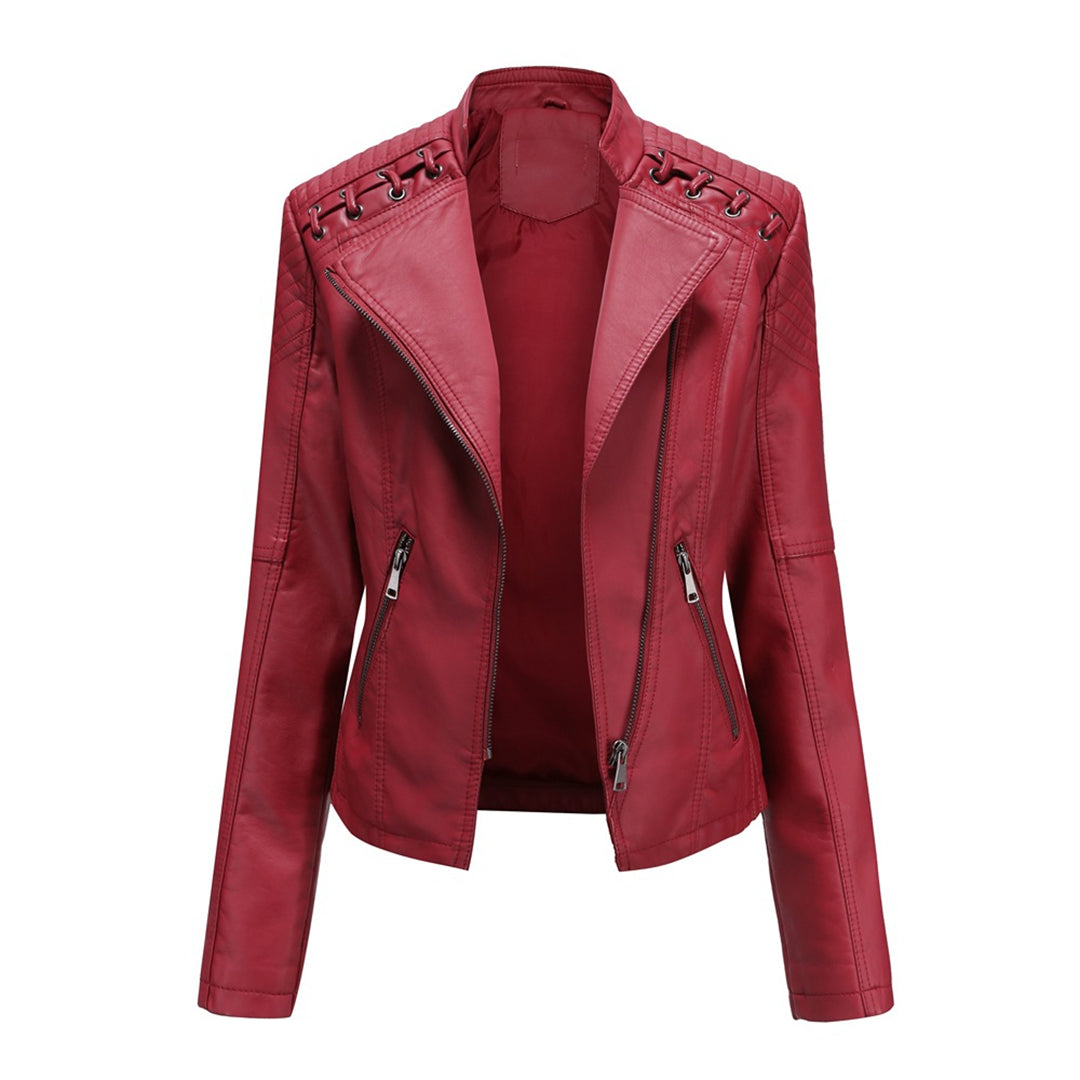 Celeste | Lederjacke mit Eleganter Verarbeitung und Femininer Passform für Herbst/Frühling