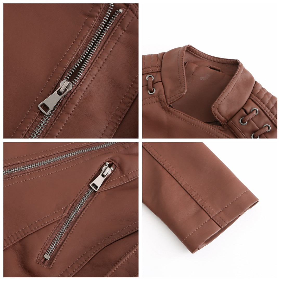 Celeste | Lederjacke mit Eleganter Verarbeitung und Femininer Passform für Herbst/Frühling