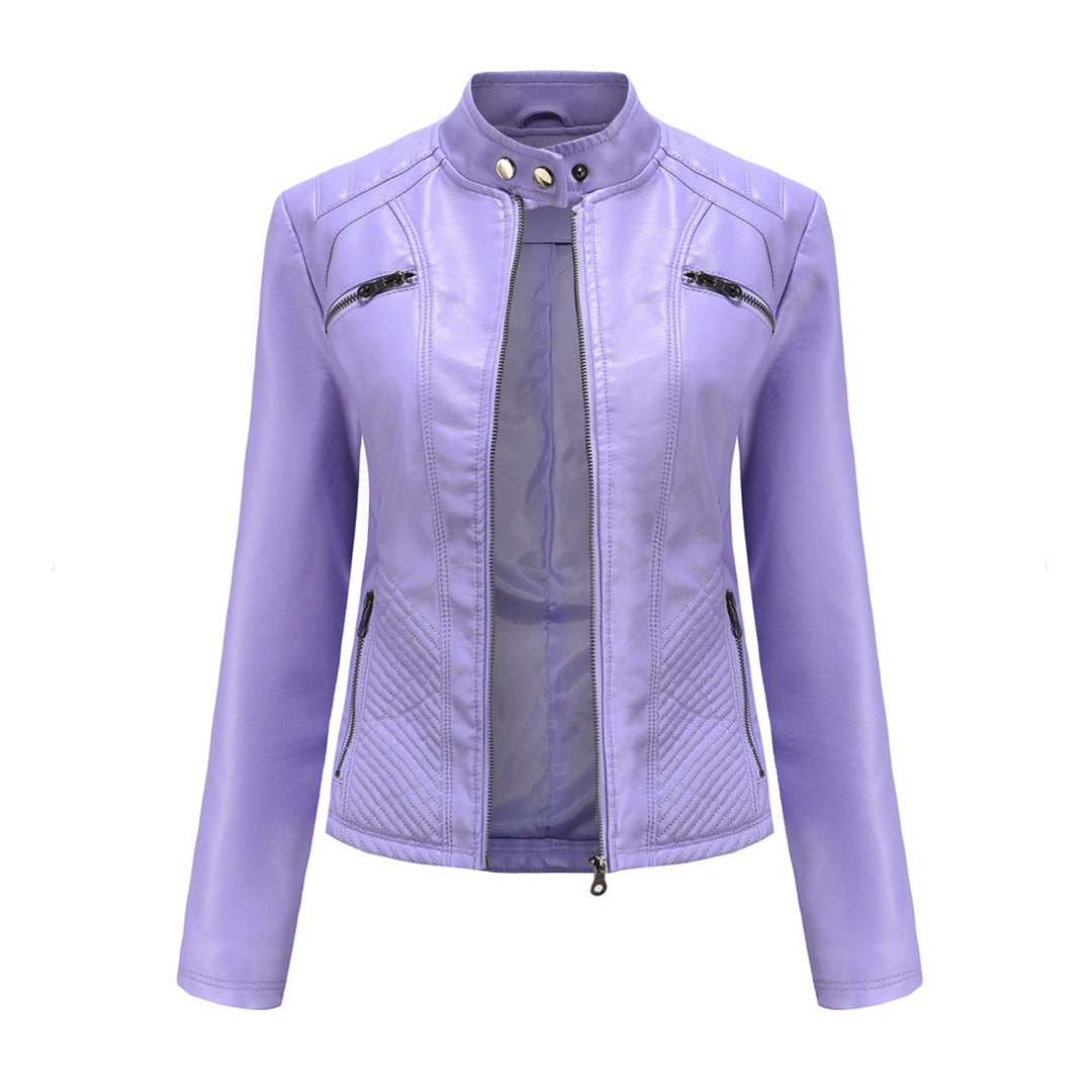 Livia | Lederjacke mit Eleganten Details und Vielseitigem Styling für Frauen