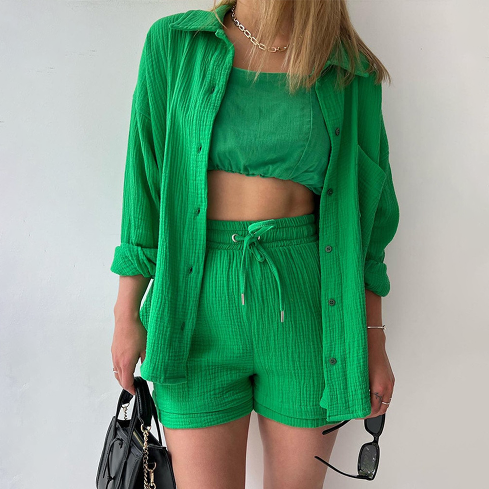 Livia | Set mit Lockere Passform und Verspielten Shorts für Frauen
