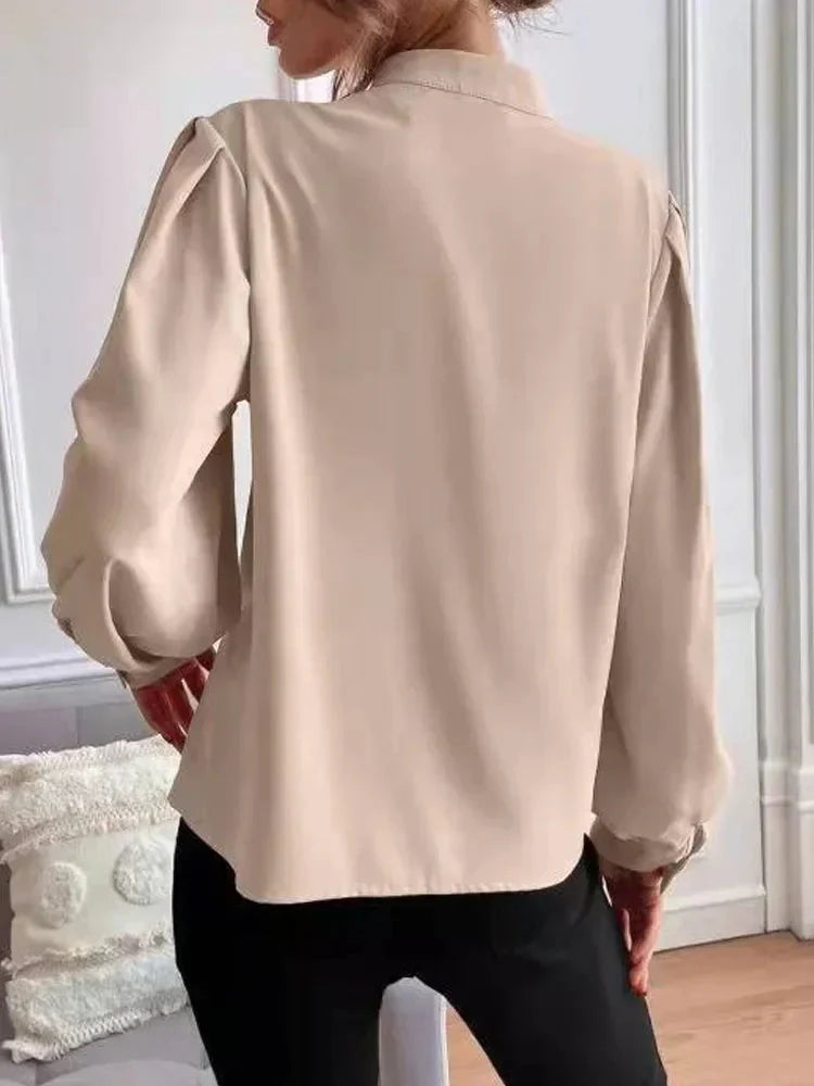 Zephyr | Bluse mit langen Ärmeln und Knopfverschluss
