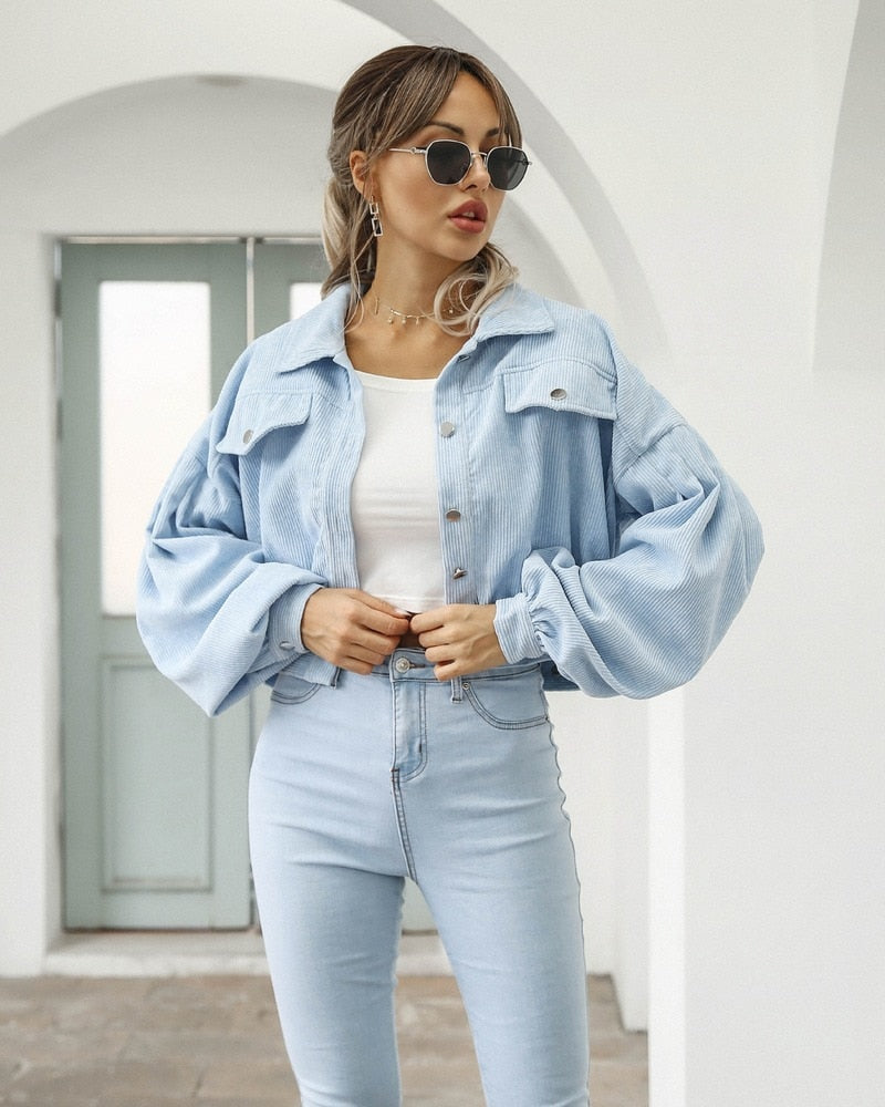 Aurelia | Cordjacke mit Kuscheligem Material und Stil für Damen