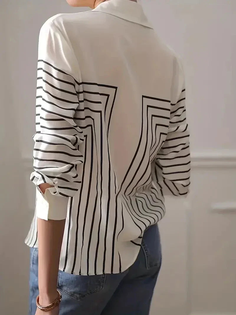 Zephyr | Bluse mit geometrischen Streifen