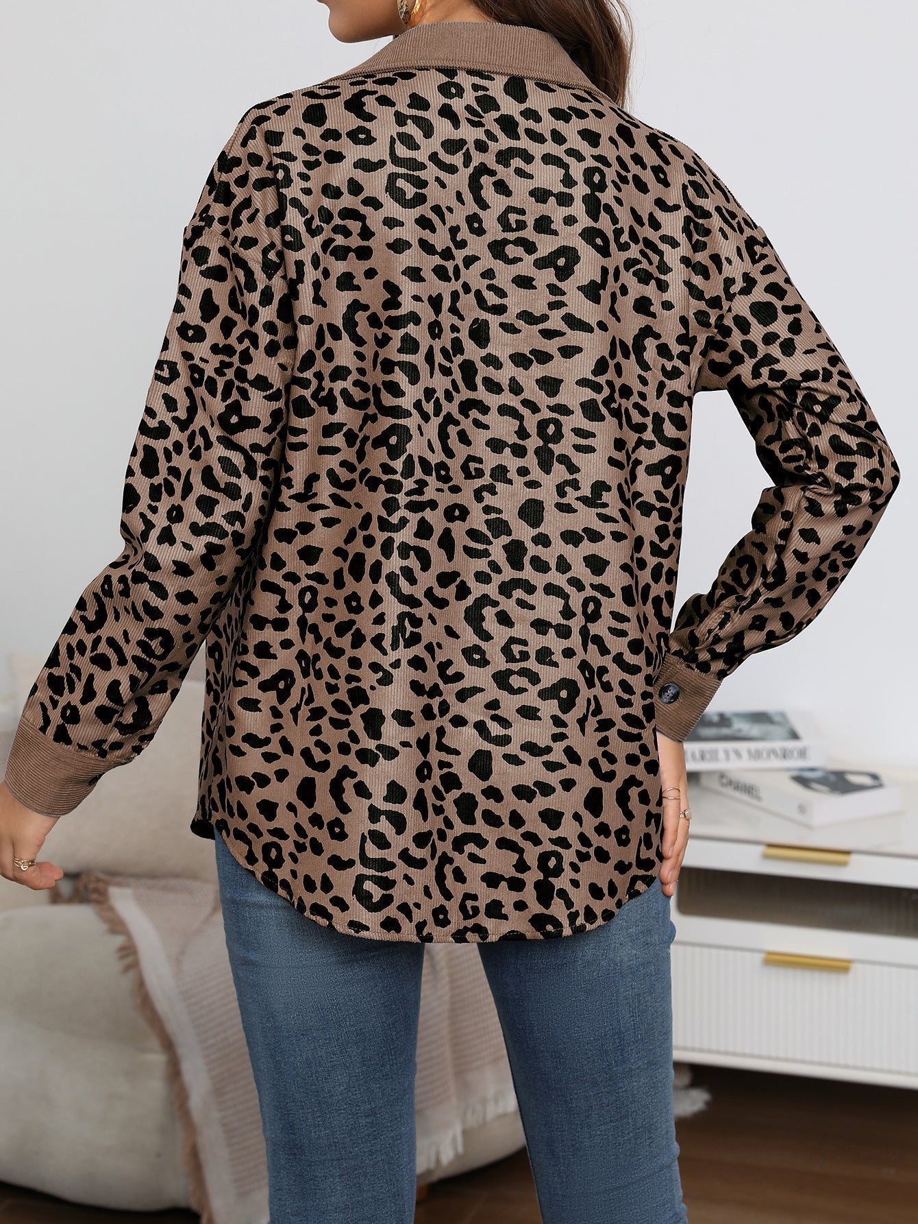 Luna | Herbstjacke mit Bequemer Oversized-Passform und Eleganten Leopardenmuster für Frauen