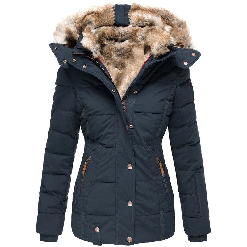 Luna | Parka mit stilvollen Verzierungen und Kapuze für Damen im Herbst/Winter