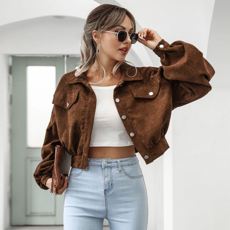Sophia | Bomberjacke mit Ballonärmeln und Vintage-Stil für Damen