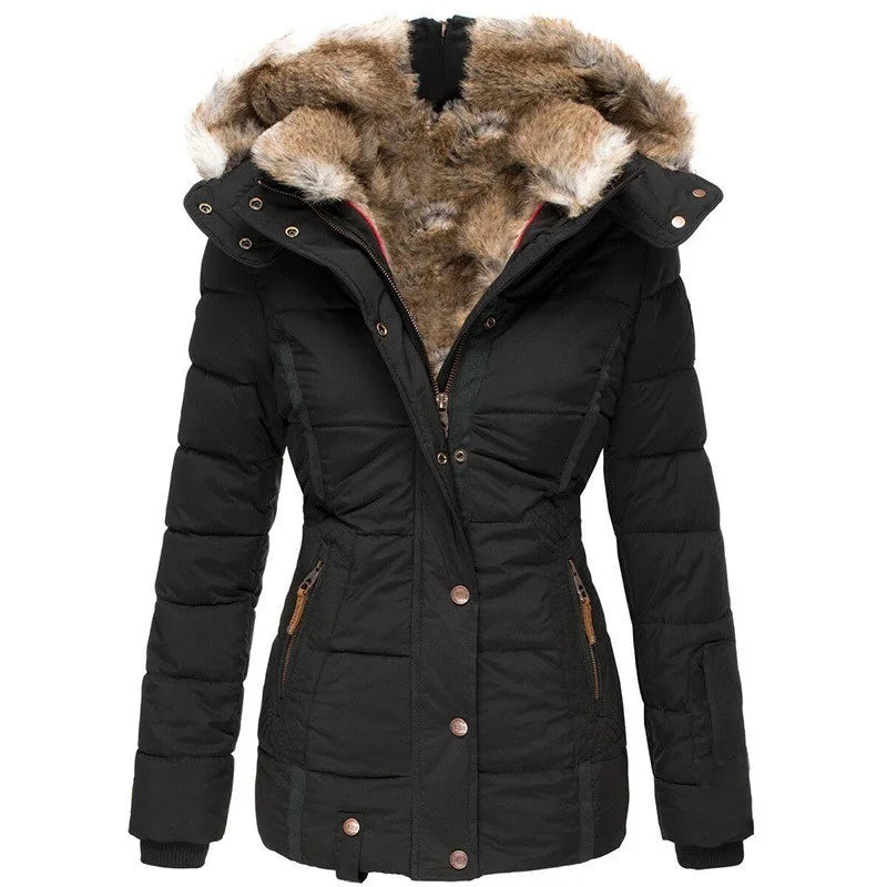 Luna | Parka mit stilvollen Verzierungen und Kapuze für Damen im Herbst/Winter