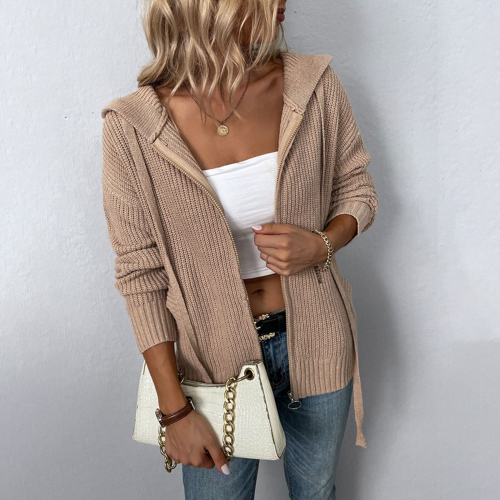 Luna | Strickjacke mit Wasserdichtem Material und Elegantem Design für Frauen