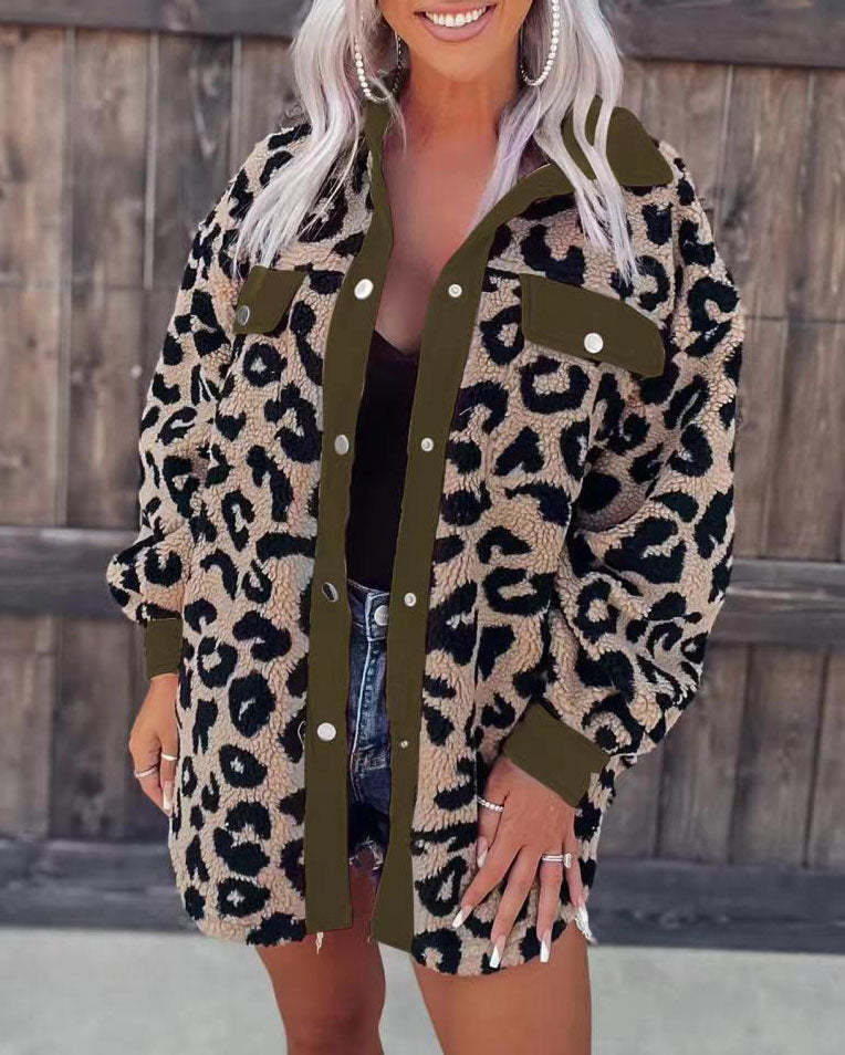 Livia | Leopardenmantel mit wasserdichtem Gewebe und stylischem Design für Frauen