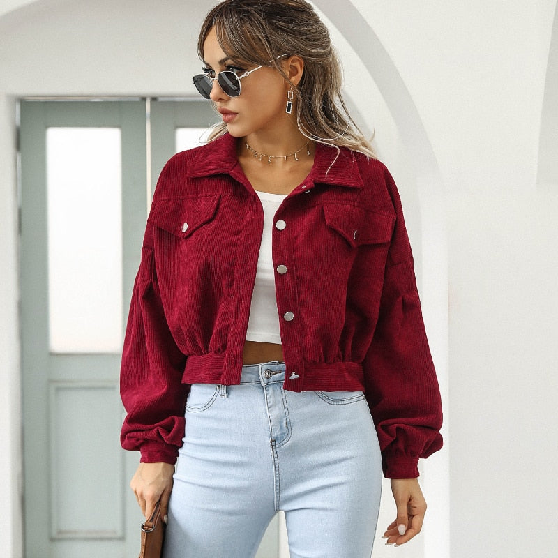 Aurelia | Cordjacke mit Kuscheligem Material und Stil für Damen