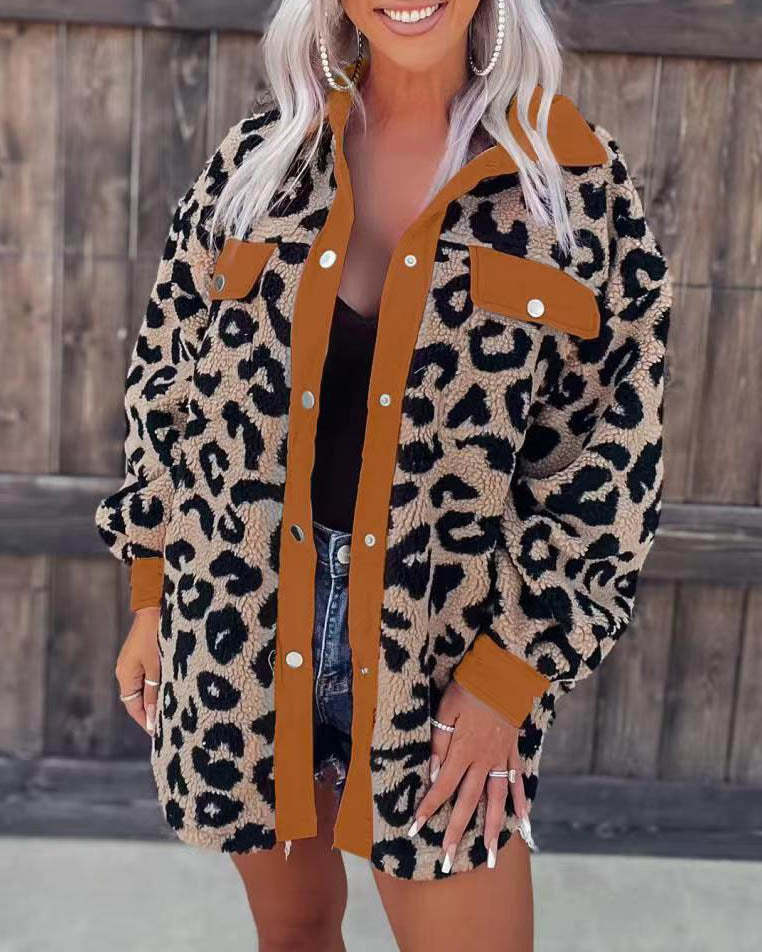 Livia | Leopardenmantel mit wasserdichtem Gewebe und stylischem Design für Frauen