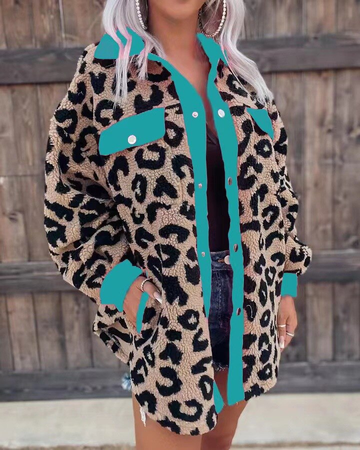 Livia | Leopardenmantel mit wasserdichtem Gewebe und stylischem Design für Frauen