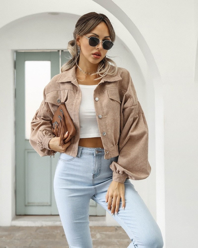 Sophia | Bomberjacke mit Ballonärmeln und Vintage-Stil für Damen