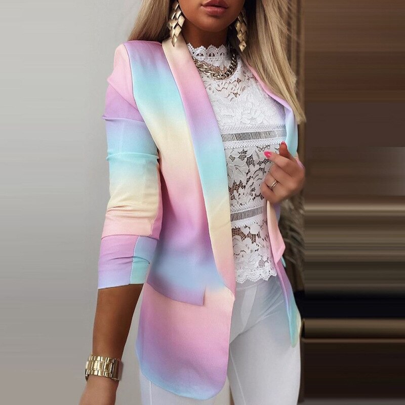 Liana | Blazer mit Stilvollem Tie-Dye-Muster für Herbst und Alltag