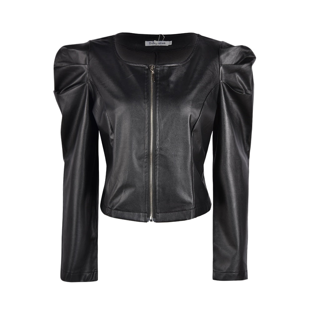 Isolde | Kurzlederjacke mit Eleganter Silhouette und Stilvollem Design für Damen