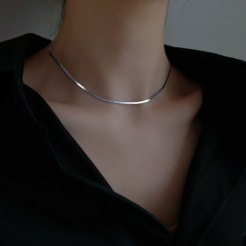 Sofia | Echtsilber-Schlangenknochenkette mit Eleganter Ausstrahlung für Damen