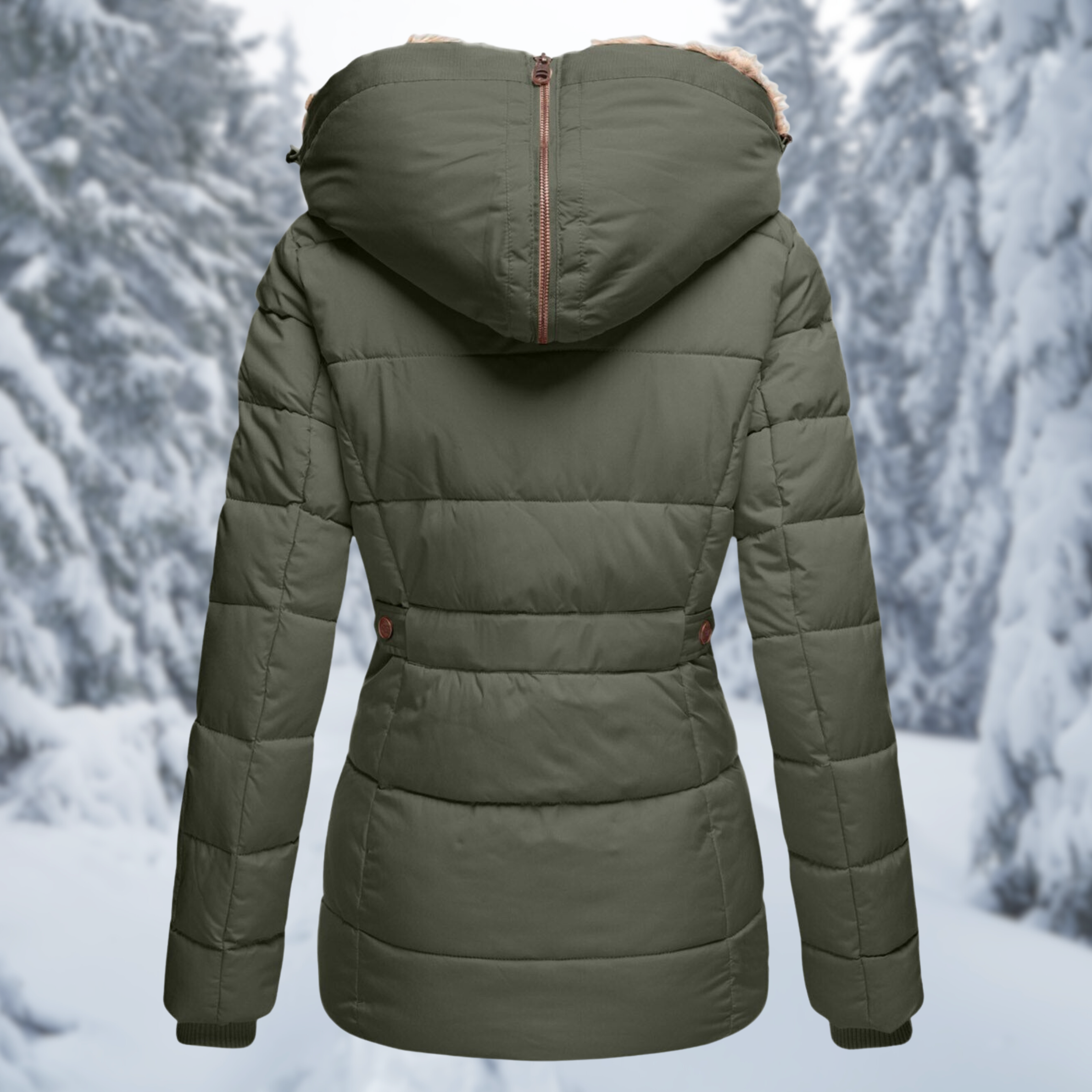Livia | Winterjacke mit Edlem Design und Flauschigem Pelzfutter für Damen