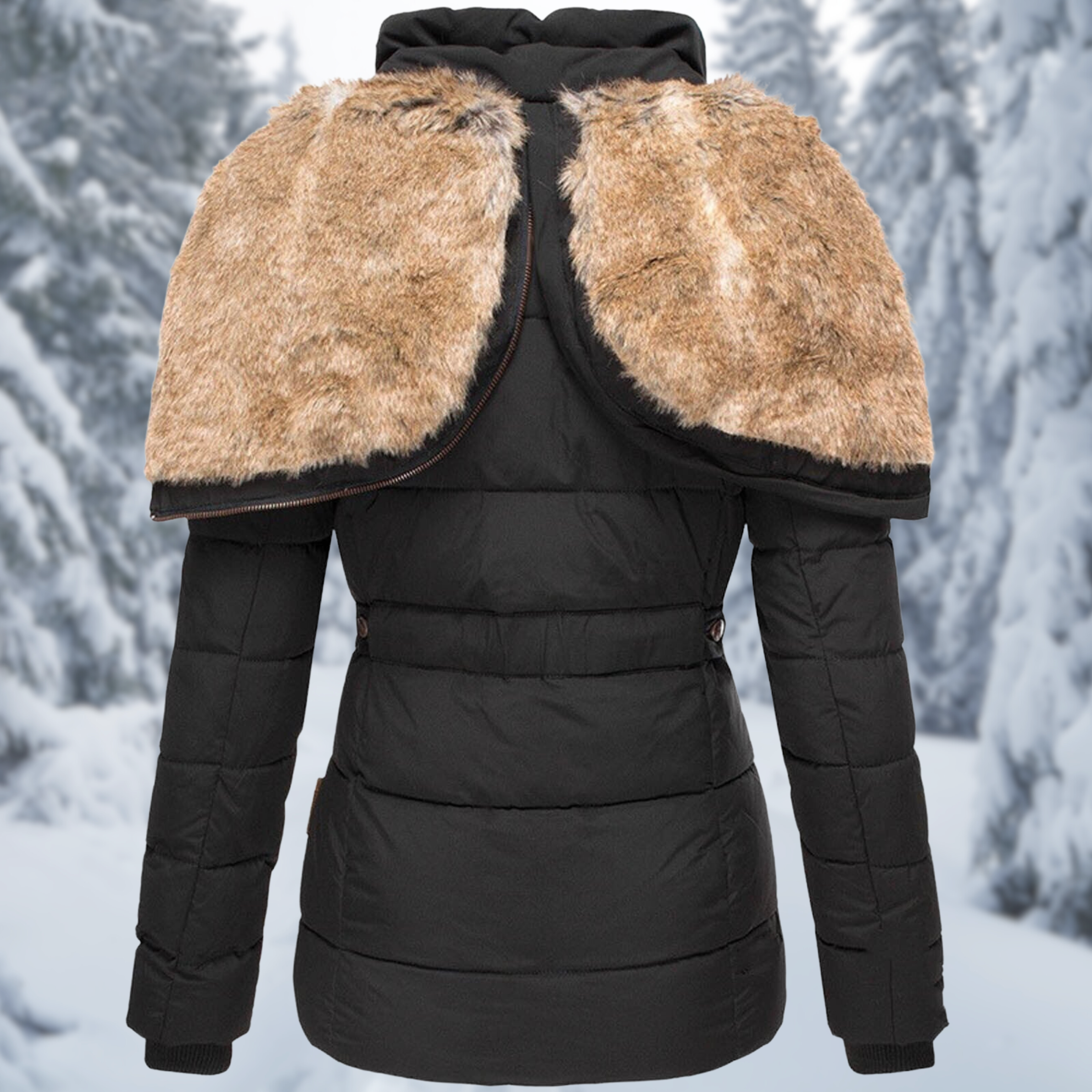 Livia | Winterjacke mit Edlem Design und Flauschigem Pelzfutter für Damen