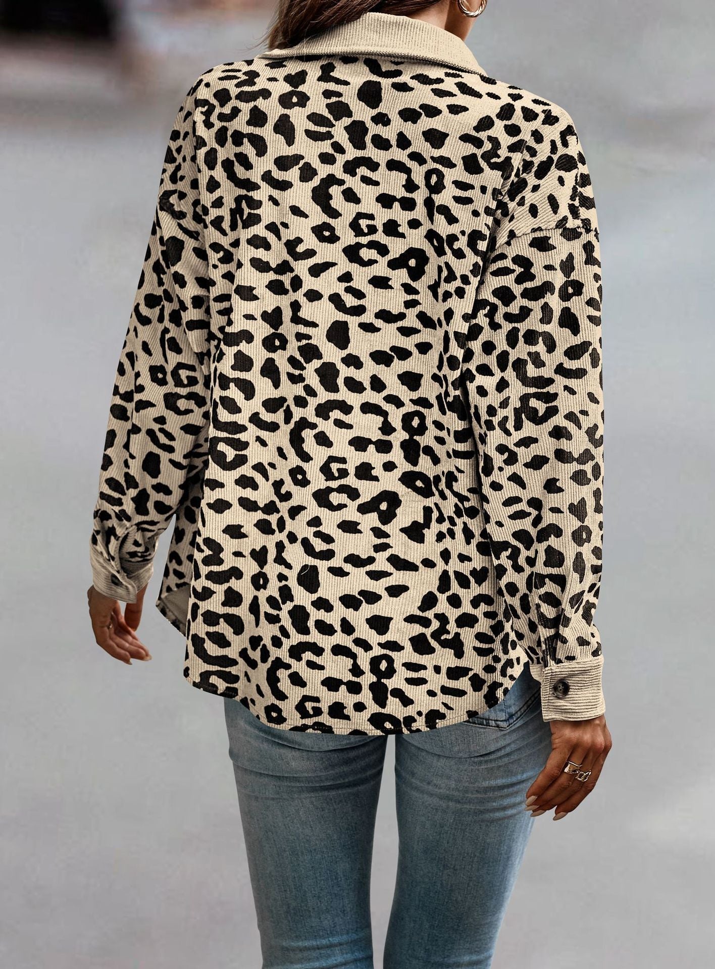 Luna | Herbstjacke mit Bequemer Oversized-Passform und Eleganten Leopardenmuster für Frauen
