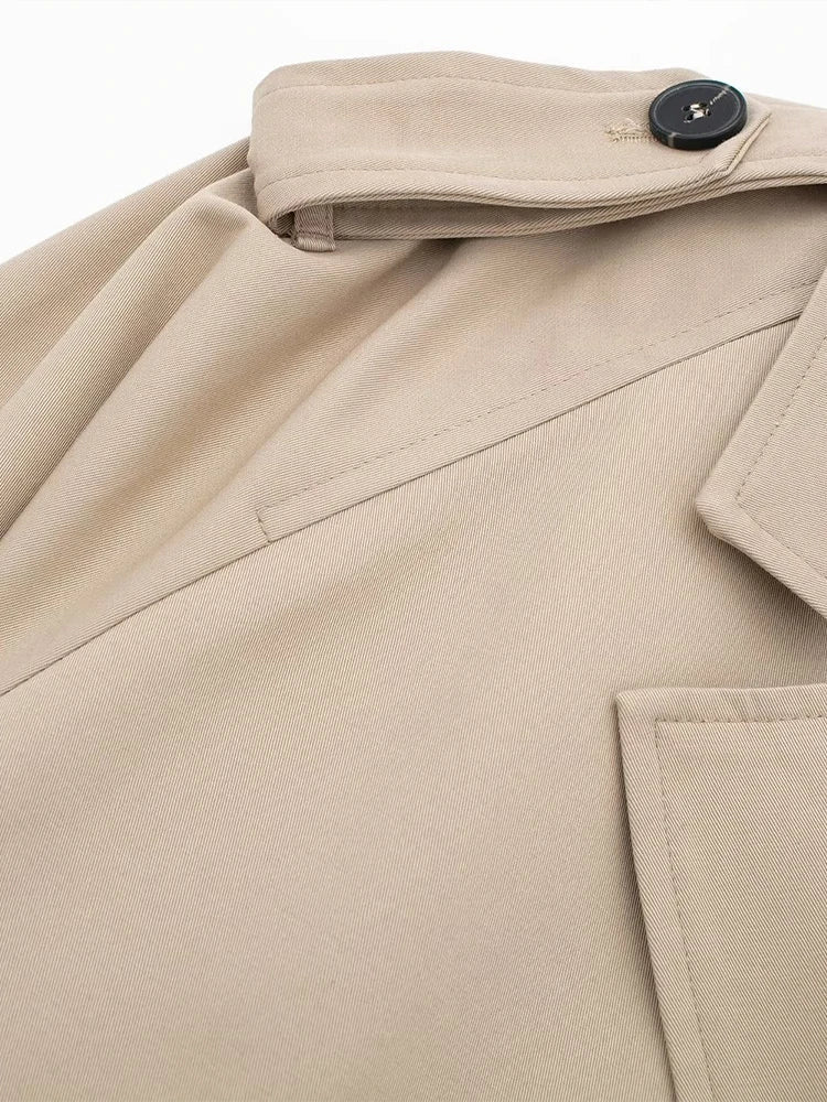 Liora | Trenchjacke mit Vintage-Kerbausschnitt und Gürtel für Damen